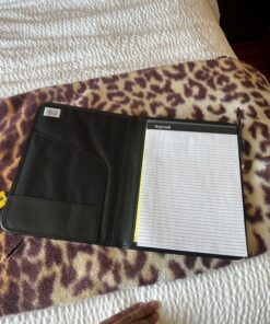 Samsill Professional Padfolio, Business Portfolio, Black, Includes 8.5 x 11 Writing Pad Full Size - 8.5x11 1 Pack 42 81p9u3ZDflL