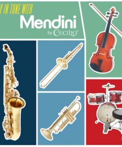 Mendini By Cecilio Violin For Kids & Adults - 4/4 MV300 Satin Antique, Student or Beginners Kit w/Case, Bow, Extra Strings, Tuner, Lesson Book - Stringed Musical Instruments 4/4 (Full Size) 36 81pA8H0GKFL 1