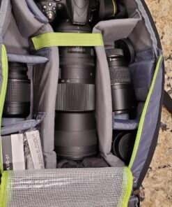 Evecase Large DSLR Camera/Laptop Travel Backpack Bag w/Rain Cover for Mirrorless, 4/3 Micro Four Third, Compact, Interchangeable Lens Digital Camera 18*12*8 inch Black 52 81pAFdwRLrL