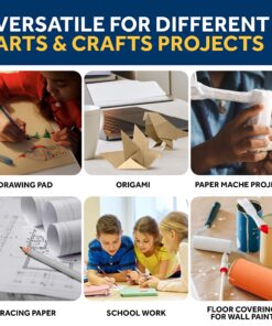 Bryco Goods Jumbo Kraft Paper Roll - Brown - 18" x 2100" (175') - USA Made - Suitable for Packing - Moving - Shipping - Crafts - Wall Art - Bulletin Boards - Floor Covering - Table Runner 18"x175' 22 81pBg8z3K8L 1