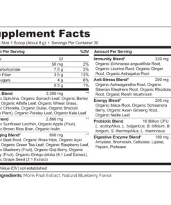 NATURELO Raw Greens Superfood Powder - Wild Berry Flavor - Boost Energy, Detox, Enhance Health - Organic Spirulina - Wheat Grass - Whole Food Nutrition from Fruits & Vegetables - 30 Servings 30 Servings (Pack of 1) 28 81pCko Y4gL 1