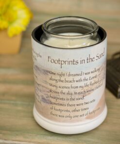 Elanze Designs Footprints in The Sand Ceramic Stoneware Electric Large Jar Candle Warmer 12 81pEsOFrWvL