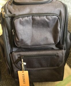 Mancro Diaper Bag Backpack, Multifunctional Dad Diaper Bag with 2 Side Insulated Pockets, Travel Water Resistant Baby Diaper Backpack for Men Women with Stroller Straps, Black 54 81pFoC1TVML