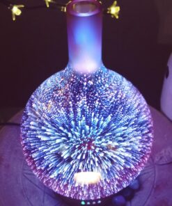 Porseme Rose Gold Essential Oil Diffuser 3D Glass Aromatherapy Ultrasonic Humidifier, Waterless Auto-Off, Timer Setting, BPA Free, Air Refresh for Home Hotel Yoga Leisure SPA Gift 100ml A2-100ml Rose Gold Aladdin 35 81pGqVJmSTL