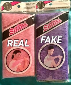 Salux Nylon Japanese Beauty Skin Bath Wash Cloth/towel (3) Blue Yellow and Pink Pink,blue,yellow 29 81pGqYG1L