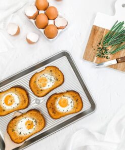 USA Pan Bakeware Jelly Roll Pan, Warp Resistant Nonstick Baking Pan, Made in the USA from Aluminized Steel Set of 1 26 81pHlo6rqsS