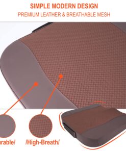 Lofty Aim Car Seat Cushion, Comfort Memory Foam Car Cushions for Driving - Sciatica & Lower Back Pain Relief, Seat Cushion for Car Seat Driver, Office Chair, Wheelchair (Brown) Brown 17 81pHuEliNgL