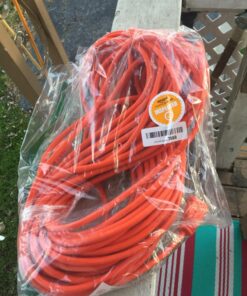 Amazon Basics 100-Foot 3-Prong Vinyl Indoor/Outdoor Extension Cord - 10 Amps, 1250 Watts, 125 VAC - Orange 100 ft 28 81pIJomYylL
