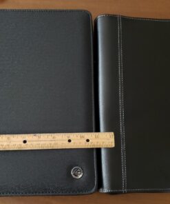 Case-it Executive Zippered Padfolio with Removable 3-Ring Binder and Letter Size Writing Pad, Black (PAD-40) Single PAD-40 62 81pJxwChkhL