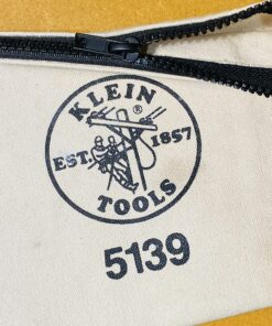 Klein Tools 5139 Zipper Bag, Canvas Tool Pouch to 12.5 x 7 x 0.7 -Inch with Heavy Duty Brass Zipper Close, Natural 19 81pKyMmgcjL