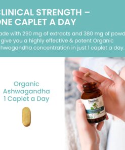 Himalaya Organic Ashwagandha, 60-Day Supply, Herbal Supplement for Stress Relief, Energy Support, Occasional Sleeplessness, USDA Certified Organic, Non-GMO, Vegan, Gluten Free, 670 mg, 60 Caplets 25 81pMhOLLSdL