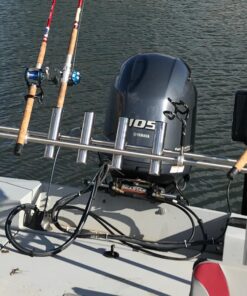 Amarine Made Boat 4pcs Fishing Rod Holder, Stainless Rail Mount Clamp on Rod Holder, Adjustable Fishing Pole Holder for Rails 7/8" to 1" 37 81pMtEfflCL