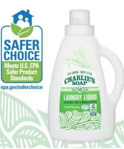 Charlie’s Soap Laundry Liquid (50 Loads, 2 Pack) Natural Deep Cleaning Hypoallergenic Laundry Detergent – Safe, Effective and Non-Toxic 9 81pNSnVFRPL