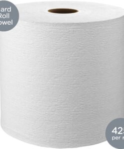 Kleenex Hard Roll Paper Towels (01080) with Premium Absorbency Pockets, 1.5" Core, White, 425'/Roll, 12 Rolls/Case, 5,100'/Case 12 Count (Pack of 1) 12 81pQQ gGpmL