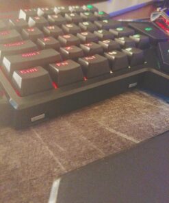 Redragon K585 DITI One-Handed RGB Mechanical Gaming Keyboard, 42 Keys Type-C Professional Gaming Keypad w/Upgraded Hot-Swappable Socket, 7 Onboard Macro Keys & Detachable Wrist Rest Blue Switch Black 56 81pSUqOfSZL