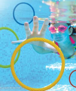 Aqua Classic Dive Rings, 6 Pack, Pool Toys for Kids, Toddlers, Teens, Pool Game, EZ Grab Large Diameter Swim Diving Rings, Red (AQT4953) Aqua Dive Rings 6-pack 11 81pT5ckigGL