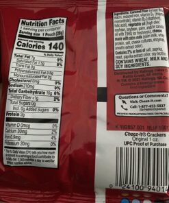 Cheez-It Cheese Crackers, Baked Snack Crackers, Lunch Snacks, Original (40 Packs) 1 Ounce (Pack of 40) 33 81pTM8jk4TL