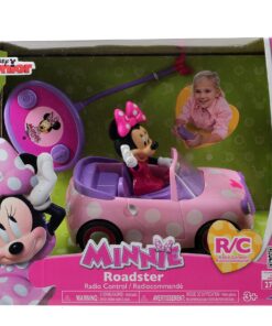 Disney Junior Minnie Mouse Roadster RC Car with Polka Dots, 27 MHz, Pink with White Polka Dots, Standard (97161) 19 81pTTXCl0YL