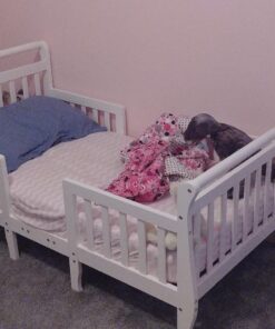 Dream On Me Emma 3 in 1 Convertible Toddler Bed in White 56x29x28 Inch,29x29x18 Inch 40 81pXlxNtwEL