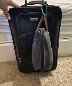 TOUPONS Men's Travel Toiletry Organizer Bag Canvas Shaving Dopp Kit TSA Approved (Black) Black 24 81pcksjk5mL