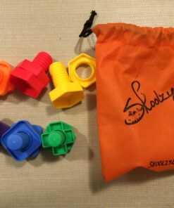 Skoolzy Nuts and Bolts 12 Piece Toy Building Block Set Sensory Occupational Therapy STEM for 18+ Months Toddler Toys & Kids, Includes eBook Travel 12 Piece 46 81pcw9yeSOL 1