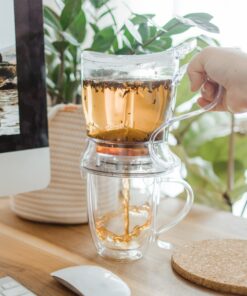 GROSCHE 17.7oz BPA-Free Tea Infuser Teapot with Drip-Free, Easy Clean Design 17.7 fl oz Clear 42 81pfH1hk bL