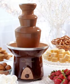 Wilton Chocolate Pro Chocolate Fountain and Fondue Fountain - Designed to Keep Chocolate Melted for Easy Treat Dipping, 3-Tier, 16-Inches Tall, 4-lb Capacity No Size Brown 22 81piU4oSNgL