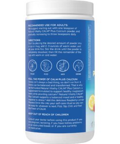 Natural Vitality Calm, Magnesium Citrate & Calcium Supplement, Drink Mix Powder Supports a Healthy Response to Stress, Gluten Free, Vegan, & Non-GMO, Raspberry Lemon, 16 Oz 16 Ounce (Pack of 1) 38 81pjASfm6vL 2