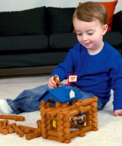 LINCOLN LOGS-Horseshoe Hill Station-83 Pieces-Real Wood Logs - Ages 3+ - Best Retro Building Gift Set for Boys/Girls – Creative Construction Engineering – Top Blocks Game Kit - Preschool Education Toy 25 81plFYBTzL