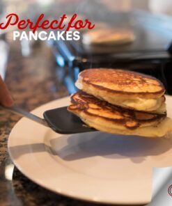 UpGood Silicone Turner Set - 2 Pack of Large and Small Kitchen Spatulas - High Heat Resistant Nonstick Utensils with Tapered Edges - Flexible Stainless Steel, BPA Free Professional Grade Cookware Turner 2 Pack Black 16 81pmKqRFCuL