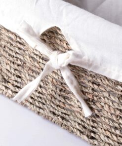 Vintiquewise(TM) Seagrass Shelf Basket Lined with White Lining 1 Pack 21 81poFb4xa L