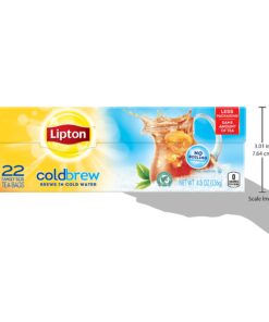Lipton Family-Sized Black Iced Tea Bags, Cold Brew Unsweetened 22 ct (Pack of 12) 22 Count (Pack of 12) 18 81poGWrxr0L