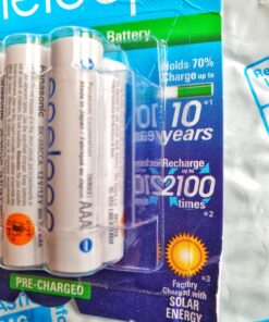 Panasonic BK-4MCCA8BA eneloop AAA 2100 Cycle Ni-MH Pre-Charged Rechargeable Batteries, 8-Battery Pack 8 Count (Pack of 1) 49 81pt 0W1GKL