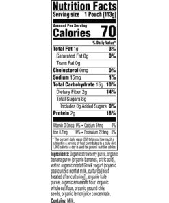 Plum Organics Mighty 4 Organic Toddler Food - Strawberry, Banana, Greek Yogurt, Kale, Amaranth, and Oat - 4 oz Pouch (Pack of 12) - Organic Fruit and Vegetable Toddler Food Pouch Strawberry, Banana, Greek Yogurt, Kale, Amaranth & Oat 4 Ounce (Pack of 12) 14 81pt2KPfSSL