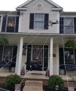 Mega Spider Web Outdoor Halloween Decoration - Terrify Your Neighbors - by FunWorld Standard White 19 81puH1RppyL