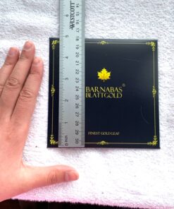 Barnabas Blattgold: Edible Genuine Gold Leaf Sheets - 10 Sheets (Loose Leaf), 3 1/8 inches Booklet, Professional Quality 10 Sheets (Pack of 1) 31 81pwFHlFNfL