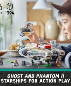Alternative view of LEGO Star Wars: Ahsoka Ghost & Phantom II 75357 Playset Inspired by The Ahsoka Series, Featuring 2 Buildable Starships and 5 Star Wars Figures Including Jacen Syndulla and Chopper