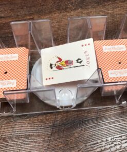 Brybelly Rotating Card Deck Tray | Standard Sized Playing Cards | Rotates in Any Direction | Clear | 9 Deck Tray 7 81q0Cqvm4PL