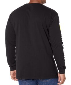 Caterpillar Trademark Banner Long Sleeve Tee Shirts for Men with Center Back Neck Wire Management Loop and Cat Workwear Logo Medium Black 11 81q1WWcVCtL