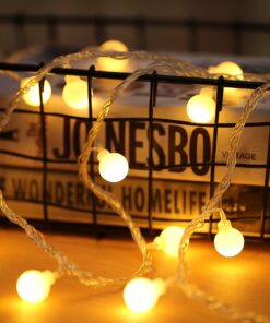 RaThun Globe String Lights 49 Feet 100 led,8 Modes Fairy Plug in Indoor String Lights for Bedroom,Classroom,Outdoor, Patio,Garden,Party,Wedding-Warm White 49.2ft string lights plug in 28 81q2Kq J0EL