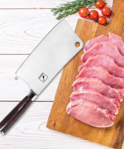 imarku Cleaver Knife 7 Inch Meat Cleaver - SUS440A Japan High Carbon Stainless Steel Butcher Knife with Ergonomic Handle, Ultra Sharp, Useful Kitchen Gadgets for Home and Restaurant 22 81q2qQXTzjL