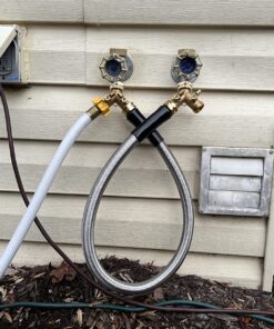 Morvat Heavy Duty Brass 2 way Y Splitter Garden Hose Hexagonal Connector with Comfortable Grip Shut Off Valves, Adapter for Water Tap, Outlet, & Spigot, Includes 2 Extra Rubber Washers & Teflon Tape 1 39 81q34d2yhiL 4