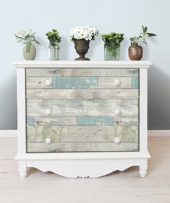 NuWallpaper NU3126 Beachwood Peel & Stick Wallpaper, Multicolor , Blue 26 81q58JhQXL