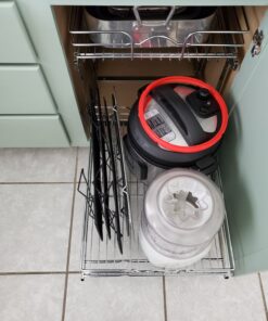 Rev-A-Shelf 5WB2-1822-CR 18 x 22 Inch Two-Tier Kitchen Organization Cabinet Pull Out Storage Wire Basket, Chrome 18 in 51 81q5EfqvrlL