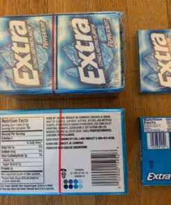 Extra Gum Peppermint Chewing Gum, 15 Pieces (Pack of 10) 41 81q5qDXl6lL