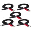 Hosa CMP-159 3.5 mm TRS to Dual 1/4" TS Stereo Breakout Cable, 9 Feet (5-Pack) 5-Pack