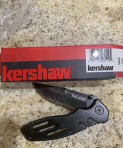 Kershaw Clash Pocketknife, 3" 8Cr13MoV Steel Drop Point Blade, Assisted One-Handed Flipper Opening, Folding Utility EDC 43 81q6SnFRpdL