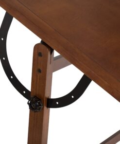 Studio Designs Vintage Drafting Table - Antique Design Solid Wood Drafting Table with Built-In Pencil Groove and Pencil Ledge - Angle Adjustable Work Surface Rustic Oak 42" 49 81q7RofX1PL