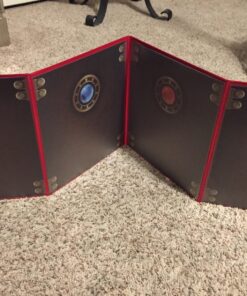 Stratagem The Master's Tome 4-Panel Customizable GM Screen with Free Inserts – Dry Erase, Dungeon & Game Master Accessory for Tabletop RPG Campaigns (Red) Red 19 81q7nmjCDiL