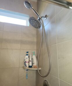 AquaDance 7" Premium High Pressure 3-Way Rainfall Combo for The Best of Both Worlds - Enjoy Luxurious Rain Showerhead and 6-Setting Hand Held Shower Separately or Together - Chrome Finish - 3328 2.5 Gallons Per Minute 30 81q8WqqQBL